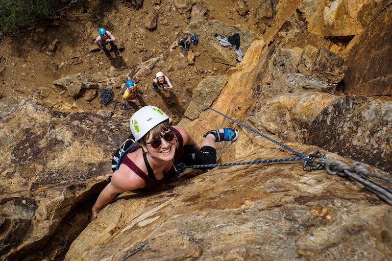 outdoor top rope climbing